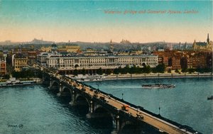 Waterloo Bridge i Somerset House, Londyn, ok. 1910. autorstwa Unbekannt