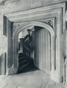 Waynfletes North Door, z XVII-wiecznymi schodami do liceum i antechapel, 1926 autorstwa Unbekannt