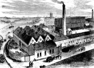 Fabryka chemiczna Webbs, Diglis, Worcestershire, c1860 autorstwa Unbekannt