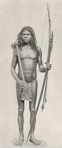 Wedda z łukiem, strzałami i toporem, 1926 autorstwa Unbekannt