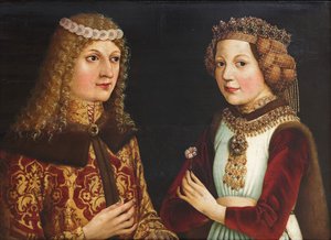 Portret ślubny Władysława Pośmiertnego 1440-1457 i Magdaleny Walezjusznej 1443-1495 autorstwa Unbekannt