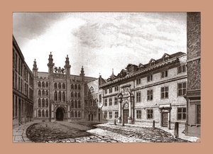 Widok zachodni na kaplicę Guildhall i Blackwell Hall, 1886 autorstwa Unbekannt