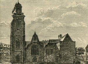 Widok zachodni na stary kościół św. Marcina na polach, rozebrany w latach 1721, 1881. autorstwa Unbekannt