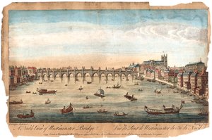 Most Westminsterski, Londyn, 1753 autorstwa Unbekannt