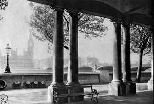 Westminster Bridge i Big Ben z tarasu szpitala St Thomass, 1926-1927 autorstwa Unbekannt