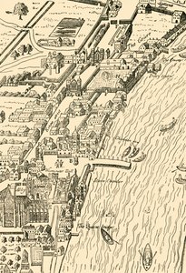Whitehall i Westminster. Z mapy Aggas, 1881. autorstwa Unbekannt