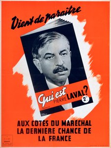 Kim jest Pierre Laval, francuski plakat propagandowy Vichy, 1940-1944