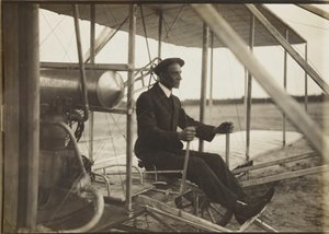 Wilbur Wright w ulotce, 1908. autorstwa Unbekannt