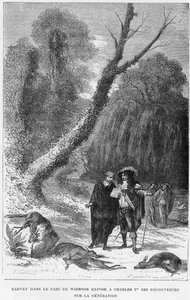 William Harvey, angielski lekarz, w Windsor Park, XVII wiek 1870 autorstwa Unbekannt