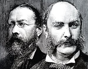 William Henry Preece i John William Strutt. autorstwa Unbekannt