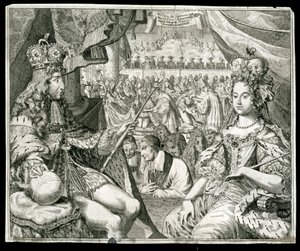 Wilhelm III i Maria II, król i królowa Wielkiej Brytanii i Irlandii, c1689 autorstwa Unbekannt