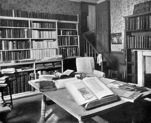 Badanie Williama Morriss, Kelmscott Manor, Kelmscott, Oxfordshire, 1901 autorstwa Unbekannt