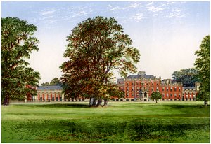 Wimpole Hall, Cambridgeshire, dom hrabiego Hardwicke, ok. 1880 r. autorstwa Unbekannt