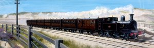 Pociąg Wirral Railway w drodze do Birkenhead autorstwa Unbekannt