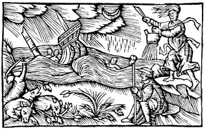 Czarownica podnosząca burzę, 1562 autorstwa Unbekannt