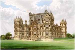 Wollaton Hall, Nottingham, Nottinghamshire, dom Lorda Middletona, ok. 1880 r. autorstwa Unbekannt