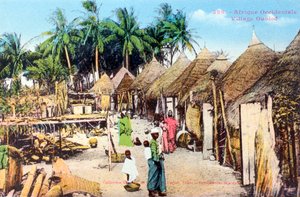 Wieś Wolof, czyli Ouolof, Senegal, XX w. autorstwa Unbekannt