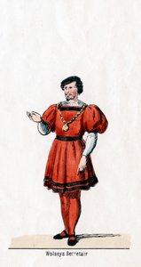 sekretarz Wolseys, projekt kostiumów do sztuki Szekspira, Henryk VIII, XIX w. autorstwa Unbekannt