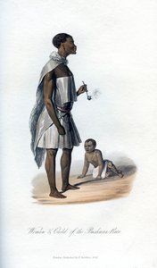 Kobieta i dziecko z rasy Buszmanów, 1848 autorstwa Unbekannt