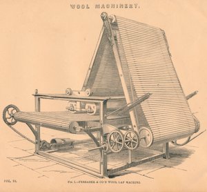 Maszyny do wełny: Ferrabee & Co.s Wool Lap Machine, c1880 autorstwa Unbekannt