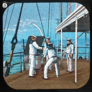 Praca z trzyfuntówką -- H.M.S. Blake, ok. 1900. autorstwa Unbekannt