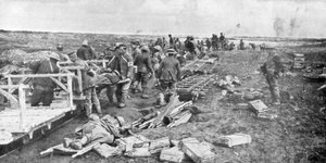 Ranny punkt ewakuacyjny, Vimy, Francja, I wojna światowa, kwiecień 1917 autorstwa Unbekannt