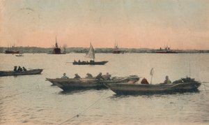 Port w Jokohamie, Japonia, ok. 1918 r. autorstwa Unbekannt
