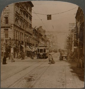 Yonge St., patrząc na północ od King St., ruchliwego centrum Toronto, Kanada, 1904 autorstwa Unbekannt