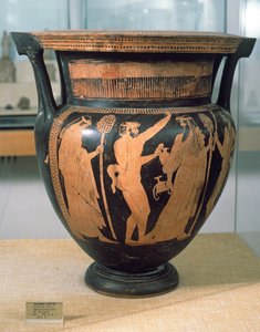 Krater czarnofigurowy, autorstwa malarza centaurów, ok. 480-470 pne