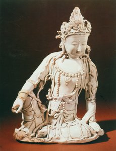 Ching-te-Chen biała glazurowana figura Arolo Kites Vara, dynastia Yuan, koniec XIII-początek XIV wieku