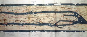 Fragment Włoch z kopii mapy Peutinger