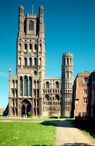 Katedra w Ely (od 1102), fasada zachodnia, Ely, Cambridgeshire, Wielka Brytania autorstwa Unbekannt Unbekannt