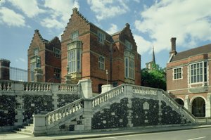 Zewnętrzna część szkoły Harrow, Middlesex autorstwa Unbekannt Unbekannt