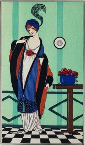 Futro z muślinową tuniką z „Kostiumy paryskie Roberta Pichenota, 1913” autorstwa Unbekannt Unbekannt