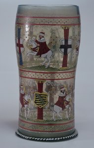Kurfuersten Hupen (niemiecki kieliszek wyborczy) emaliowany ze scenami cesarza i siedmiu elektorów na białych koniach, czeski, 1625 autorstwa Unbekannt Unbekannt