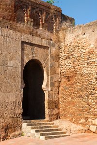 Niebla, prowincja Huelva, Andaluzja, południowa Hiszpania. Puerta del Buey, czyli Brama Wołowa, jedno z wejść przez mury do miasta. autorstwa Unbekannt Unbekannt