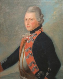 Oficer pułku heskiego Erb Prinz, 1776