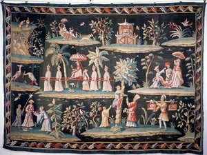 Gobelin w stylu Chinoiserie Johna van der Banka, Soho Tapestry Works, początek XVIII w. autorstwa Unbekannt Unbekannt