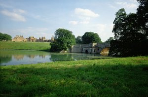 Widok z jeziora, Pałac Blenheim, Oxfordshire autorstwa Unbekannt Unbekannt
