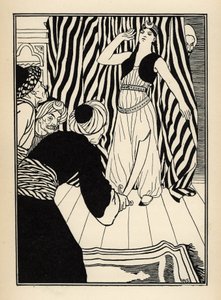 Sułtan ukrywa barona de Munchausena. Ilustracja Williama Stranga (1859-1921) i JB Clarka z „Przygód barona z Munchausen (Munchhausen)” Rudolfa Ericha Raspe (1736-1794) (1789) autorstwa Unbekannt