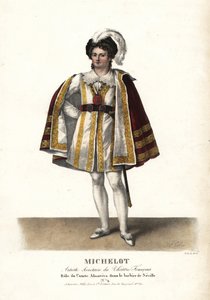 Aktor Pierre Marie Nicolas Michelot jako Comte Almaviva w Le Barbier de Seville Pierre