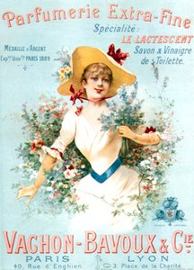 Plakat reklamowy perfum Vachon Bavoux ok. 1891 r. autorstwa Unbekannter Künstler