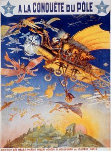 Plakat filmu A la conquete du Pole Georgesa Meliesa 1912 Film niemy autorstwa Unbekannt