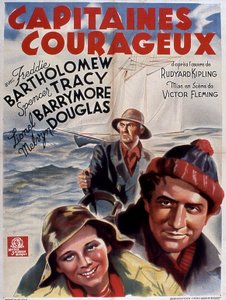 Plakat z filmu Captains Courageous Victora Fleminga z Freddiem Bartholomew (dziecko) Spencerem Tracy i Lionelem Douglasem 1937 (według Rudyarda Kiplinga) autorstwa Unbekannt