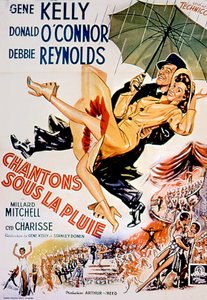 Plakat filmowy Śpiew w deszczu autorstwa StanleyDonen i GeneKelly z Gene Kelly i Debbie O