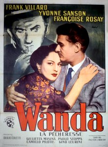 Plakat filmu Wanda la pecheresse autorstwa DuilioColettiego z Frankiem Villard Yvonne Sanson i Francoise Rosay 1952 autorstwa Unbekannt