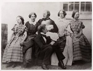 Alexander Parkes, angielski wynalazca i chemik, z rodziną, ok. 1870 autorstwa Unbekannt