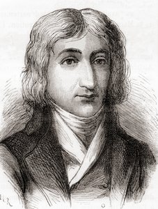 André-Jacques Garnerin, balonista i wynalazca spadochronu bezramowego, z „Les Merveilles de la Science”, opublikowane ok. 1870 r. (litografia) autorstwa Unbekannter Künstler