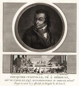 Antoine Quentin Fouquier-Tainville, prokurator, Trybunał Rewolucyjny, zgilotynowany 1795 autorstwa Unbekannt