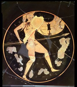 Ateński czerwonofigurowy kylix przedstawiający greckiego wojownika, Greka (ok. 500 p.n.e.) autorstwa Unbekannt